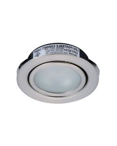 LED Puck Lights - 2W - 3000K Warm White -  Satin Nickel Trim