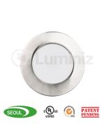 LED Puck Lights - 3.2W - 3000K-4000K-5000K - Brushed Nickel Trim