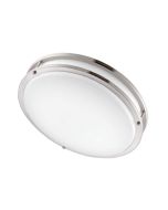 LED Flush Mount Ceiling Fixture (Drum Fixture) - 16W - 4000K Natural White - 16 inch - Dimmable - 120-277V AC