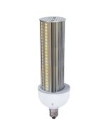 Satco corn LED bulb with clear cover and white housing