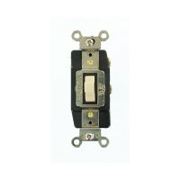 Connector - Industrial Grade - Toggle Style - 3A - 24V AC/DC - Grounding - Back & Side Wired -  Single-Pole - Ivory