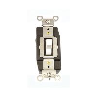 Connector - Extra Heavy-Duty Industrial Grade - Toggle Style - 3A - 30V AC/DC - Grounding - Back & Side Wired - Single-Pole Double-Throw - White