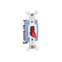  Toggle Switch - Industrial Grade - 15A - 120V - Back & Side Wired -  Self Grounding - Red