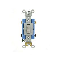  Toggle Switch - Industrial Grade - 15A - 120/277V - Back & Side Wired -  Self Grounding - Double-Pole - Grey