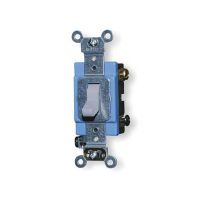  Toggle Switch - Toggle 4-Way AC Quiet Switch - Industrial Grade - 15A - 120/277V - Back & Side Wired - Self Grounding - Grey