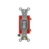  Toggle Switch - Toggle Single-Pole AC Quiet Switch - Industrial Grade - 20A - 120/277V - Back & Side Wired - Self Grounding - Grey