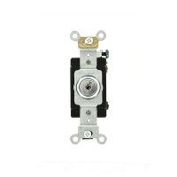 Toggle Switch - Toggle Locking 4-Way AC Quiet Switch - Industrial Grade - 20A - 120/277V - Back & Side Wired - Self Grounding - Chrome