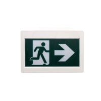 LED Running Man Exit Sign - 120/347V - Thermoplastic - Single & Double Sided - Remote Capability