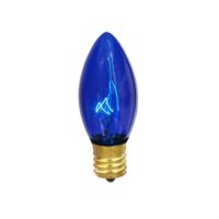 Decorative Bulb -C7 - 5W - E12 Base - Ceramic Blue - 120V AC - 25 packs