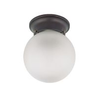 LED 1 Light Ball Flush Mount Fixture - 6 Inch - 10.5W - 3000K Warm White - Dimmable - 120V AC