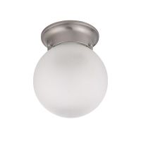 LED 1 Light Ball Flush Mount Fixture - 6 Inch - 10.5W - 3000K Warm White - Dimmable - 120V AC