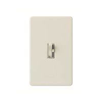 CFL/LED Dimmer - Toggle Slide Switch - Light Almond - 150W  or 600W Max. - 120V - Wall Plate Sold Separately