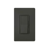Incandescent / Halogen / LED / CFL Dimmer - Paddle Switch - Black - 120V - 600W Max. - Wall Plate Sold Separately