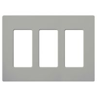 Claro Wall Plate - 3-Gang - Grey