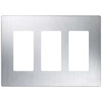 Claro Wall Plate - 3-Gang - Stainless Steel
