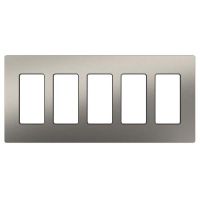 Claro Wall Plate - 5-Gang - Stainless Steel