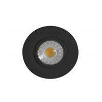 LED Slim Panel Gimbal Downlight (Round) - 6W - 3 inch - 3000K Warm White - Dimmable - 120V AC - Black - Triac Warm Dim