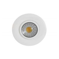 LED Slim Panel Gimbal Downlight (Round)- 6W - 3 inch - 4000K Cool White - Dimmable - 120V AC - White