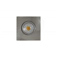 LED Slim Panel Gimbal Downlight (Square) - 6W - 3 inch - 3000K Warm White - Dimmable - 120V AC - Brushed Nickel - Triac Warm Dim