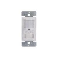 Residential Grade Occupancy Sensor Switch - W/ Manual Override - Slide On/Off Button - 150 Degree - Incandescent & Fluorescent Control - In-Wall Mount - White