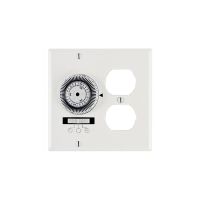 Electromechanical Timer - Heavy-Duty Mechanical In-Wall Timer - 2-Gang Receptacle - 20A -120V - White
