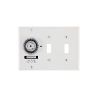 Electromechanical Timer - Heavy-Duty Mechanical In-Wall Timer - 3-Gang Toggle - 20A -120V - White