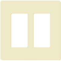 Decorator Wall Plate  - 2-Gang - Ivory