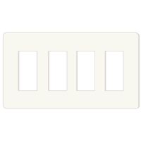 Decorator Wall Plate  - 4-Gang - White