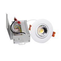 LED Gimbal Slim Panel - White - 8W - 3 inch - 4000K Natural White - 120V AC