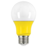 LED A19 - 2W - Non-Dimmable - Yellow - When Lit - 120V AC - 15,000 hrs lifespan - 4 Packs