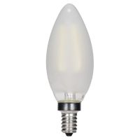 LED Candle Light Filament - Frosted - 3.5W - 2700K Soft White - E12 base - 120V AC