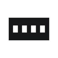 Vareo - Wallplates - For Dimmers - and Architectural accessories  - 4-Gang - Black