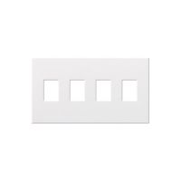 Vareo - Wallplates - For Dimmers - and Architectural accessories  - 4-Gang - White
