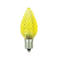 Decorative Bulb - C7 - 1W - E12 Base  - Yellow - 120V AC - 10 packs